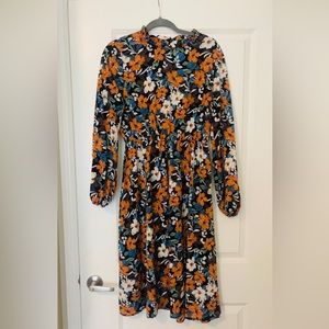 SHEIN Long Sleeve Floral Dress